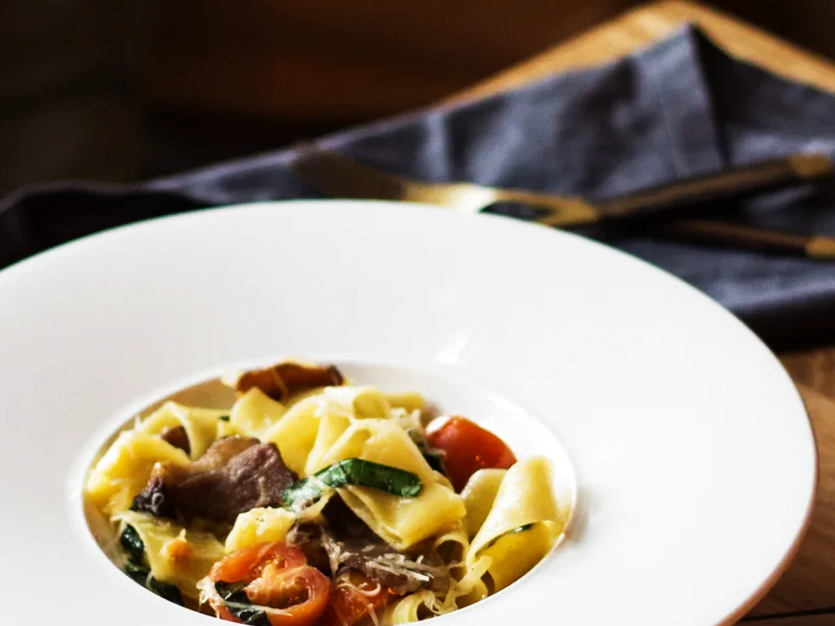 Piatto di pasta della cucina italiana
